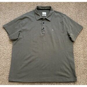 Rag & Bone Polo Shirt Mens XL Green Short Sleeve Single Stitch 100% Cotton